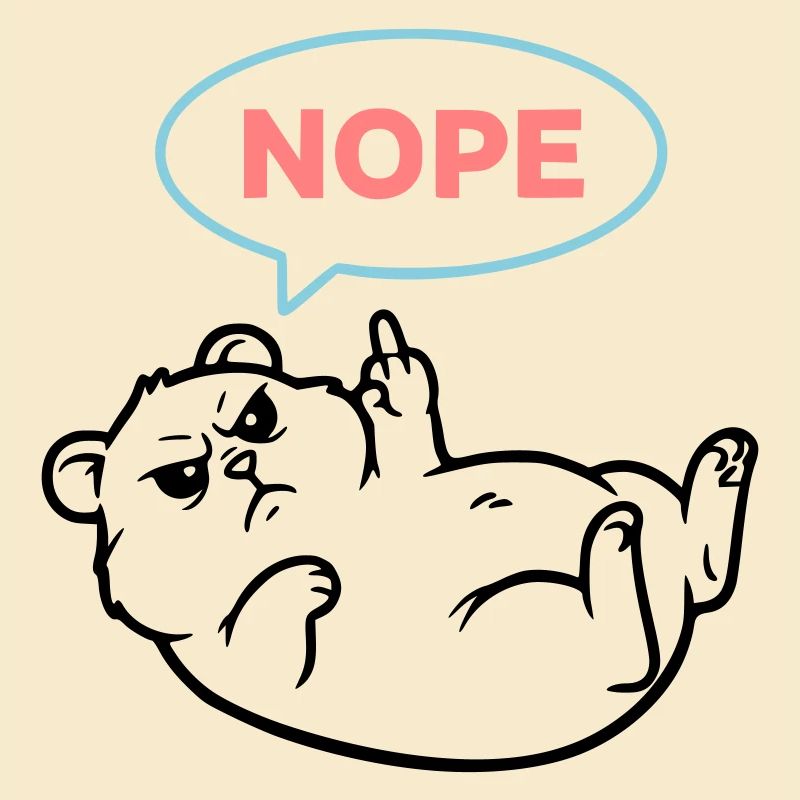 Hamster Nope Comic Speech Bubble