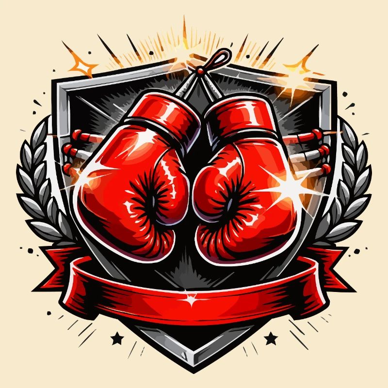 Boxhandschuh Wappen Design