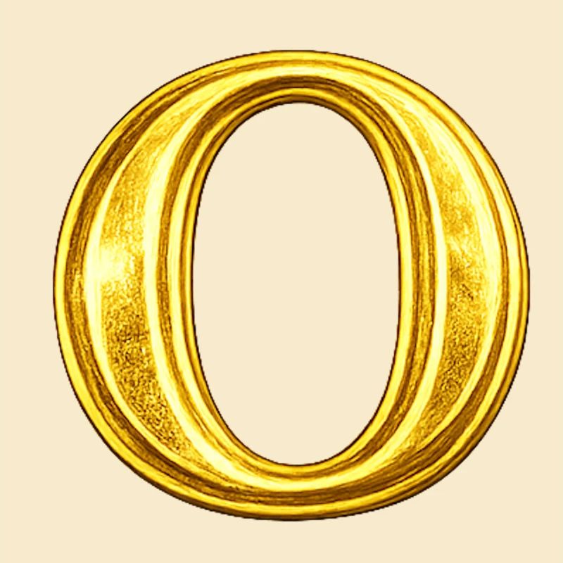 Goldenes Ring-O Design
