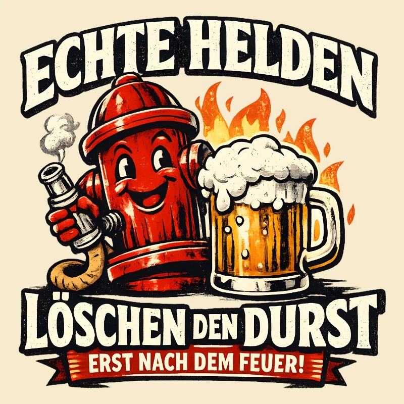 Echte Helden löschen den Durst