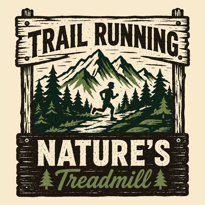 Panneau de la course sur sentier : Nature