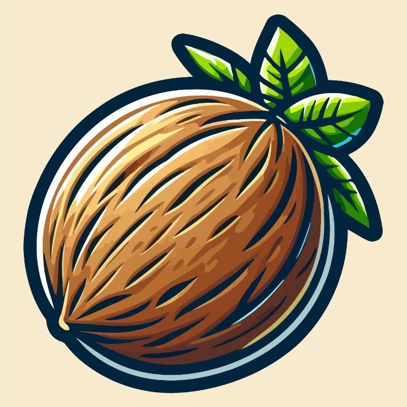 Noix tropicale dessinée
