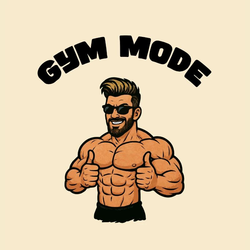 Type de héros musclé pouce levé