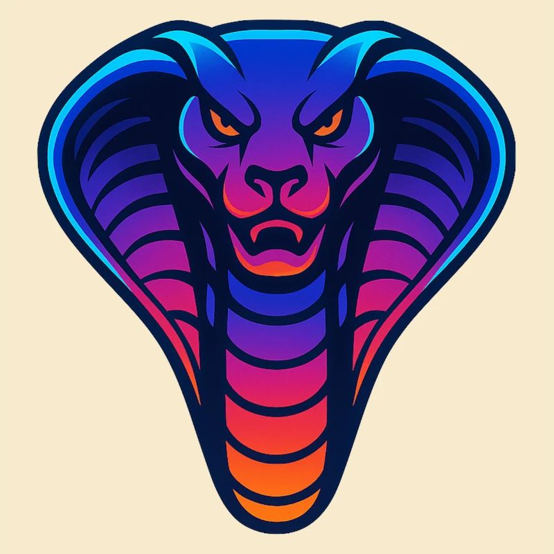 Illustration de dégradé de cobra néon