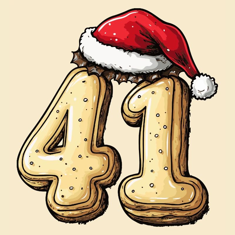 Biscuit 41 chiffres Noël