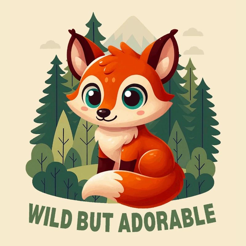 Süßer Fuchs im Wald
