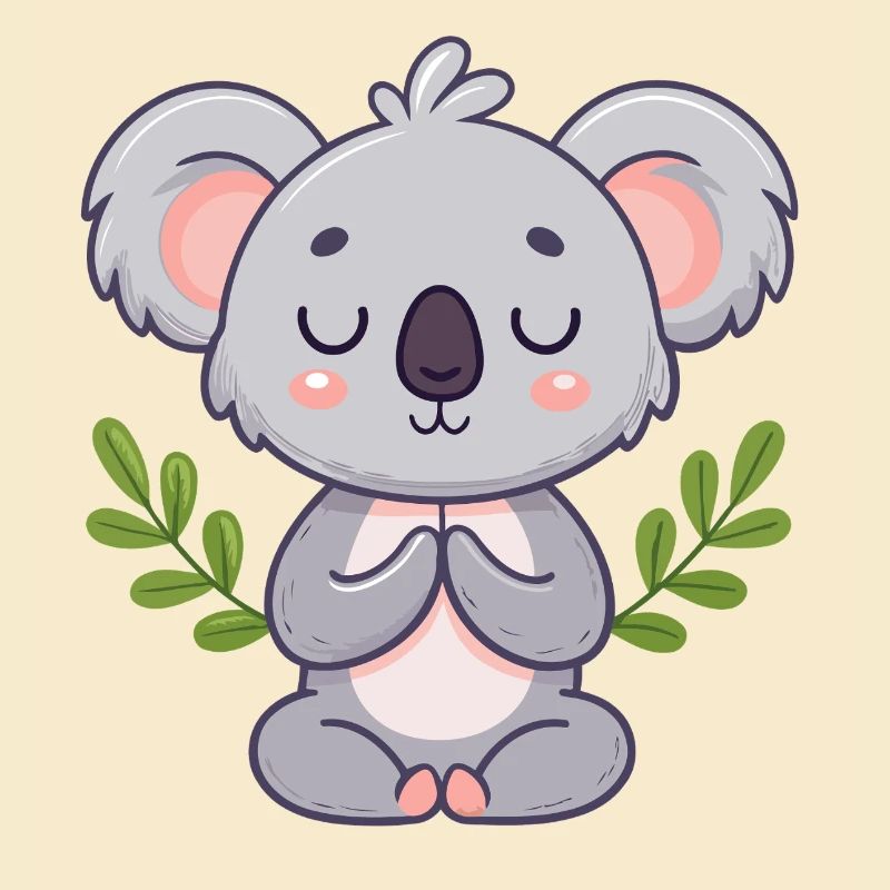 Zen-Koala in der Meditation