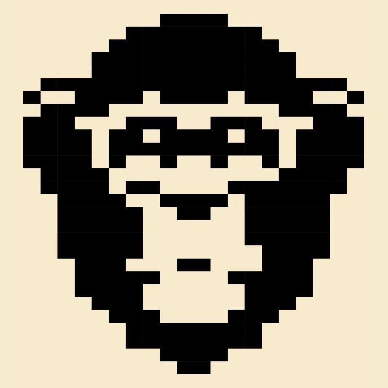 Pixeliges Affengesichtsdesign