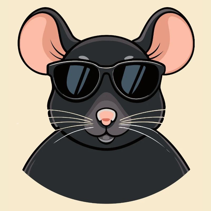Mouse chic black glasses