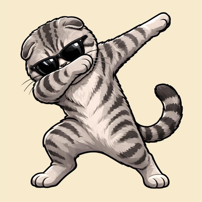 Dabbing Scottish Fold