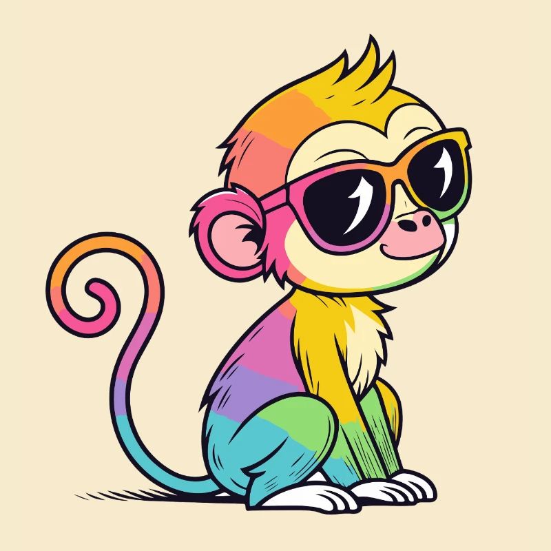 Rainbow Monkey Chic Glasses