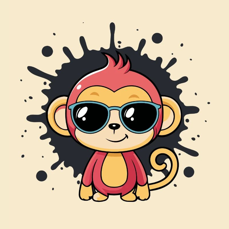 Monkey Chic Splash schwarze Brille