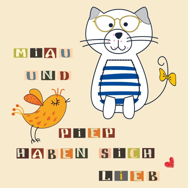 Katze und Vogel