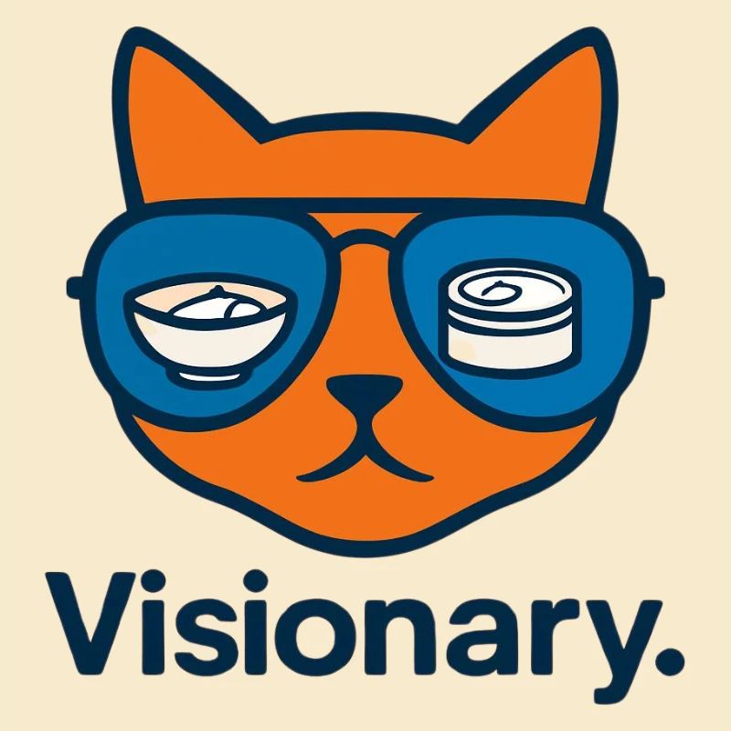 Visionäre Sushi-Katze mit Brille