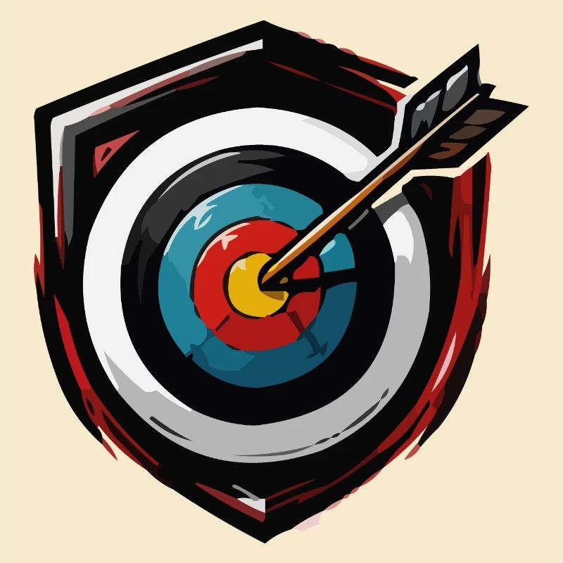 Arrow hits centre Bullseye