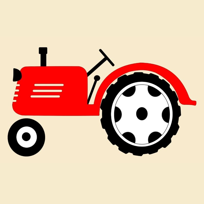 Ackerschlepper rote Landmaschine