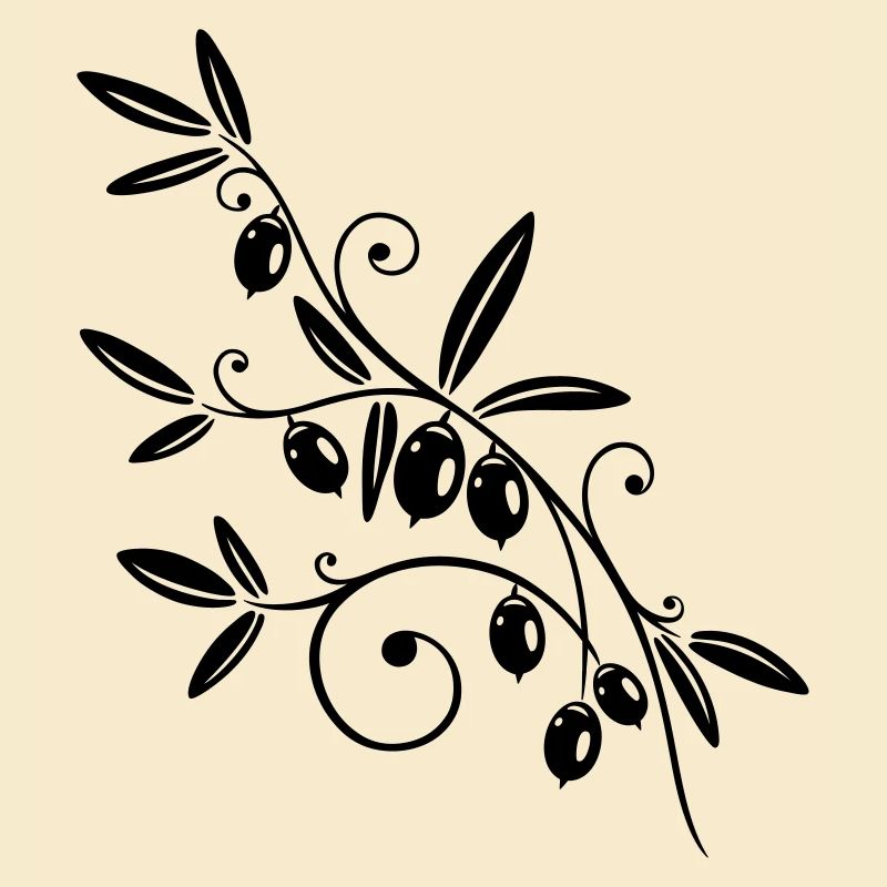 Kitchen, cooking, olive branch with olives