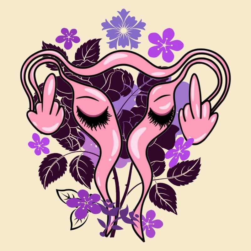 Fleurs Utérus Pro-Choix
