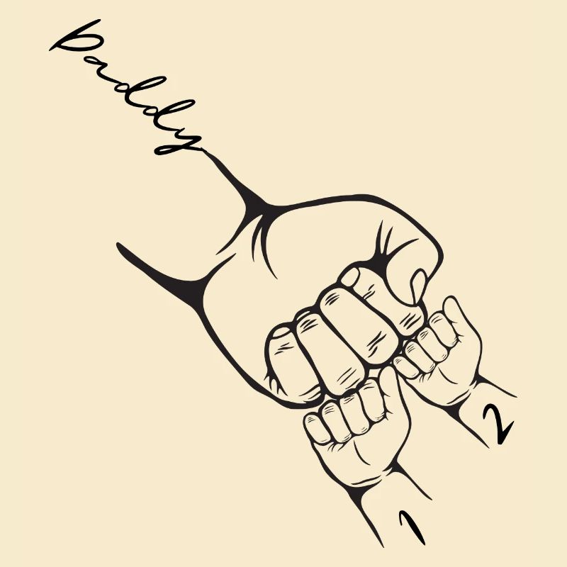 Custom Dad 2 Child Personalized