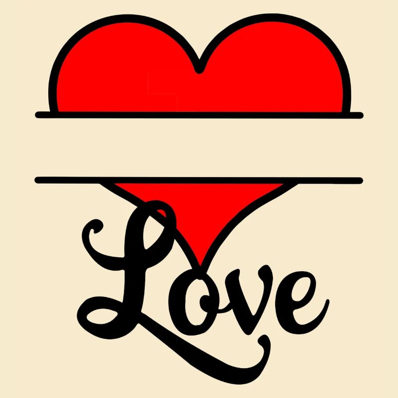 Logo heart with text space