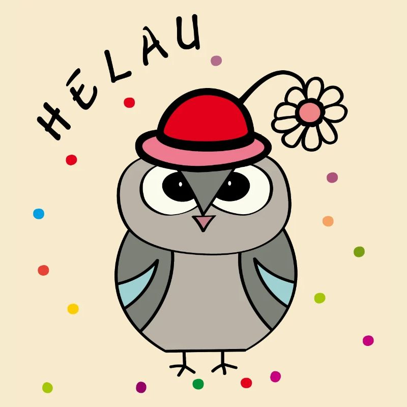 Helau Fasching Eule