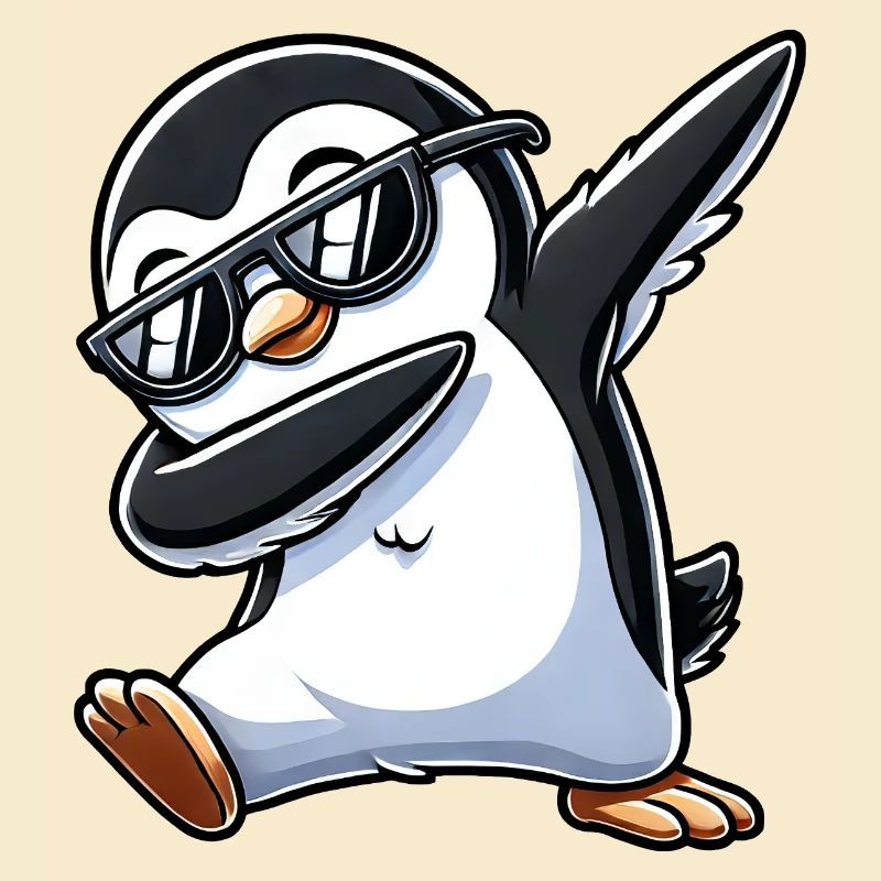 Cool Penguin Dab Lunettes de soleil Dessin animé