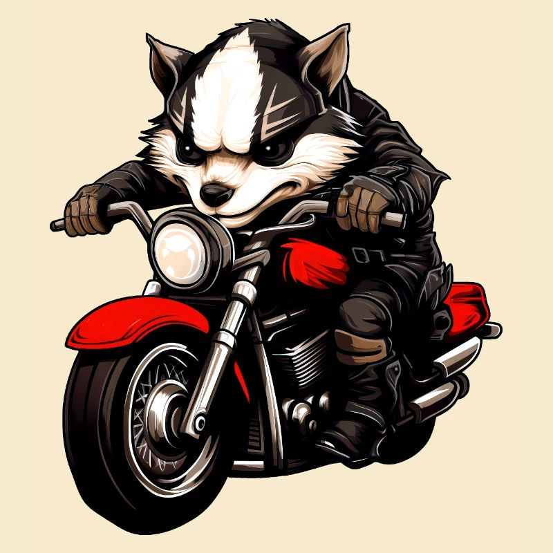 Motorradfahrer Dachs