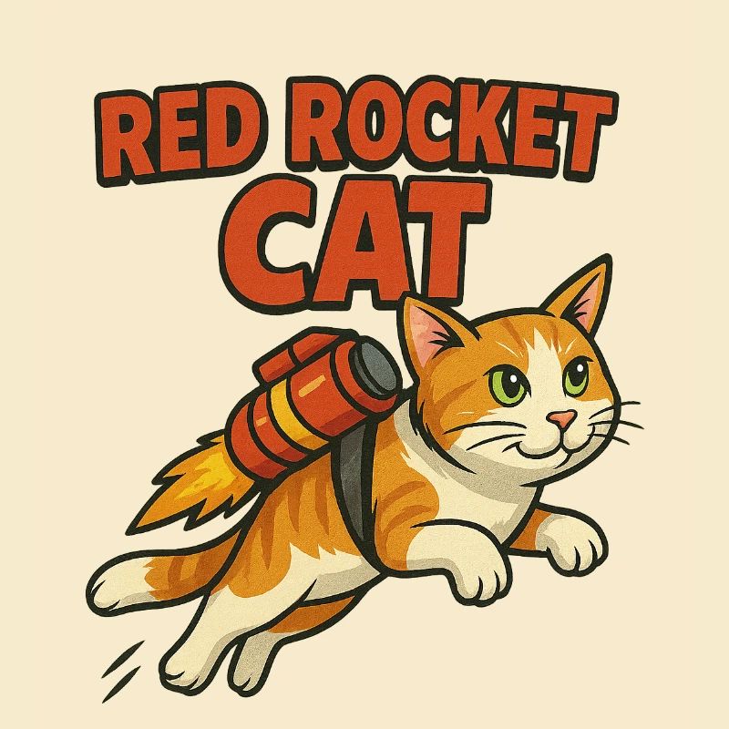 red rocket cat Logo