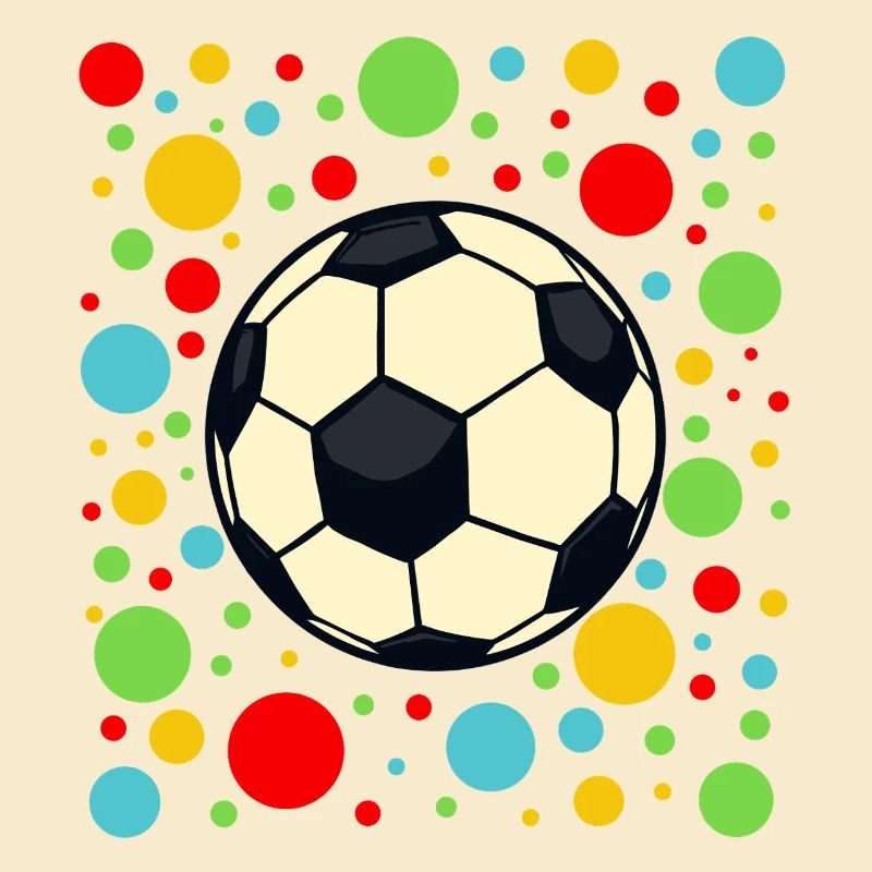 Fleckiger Lebendiger Konfetti Fußball