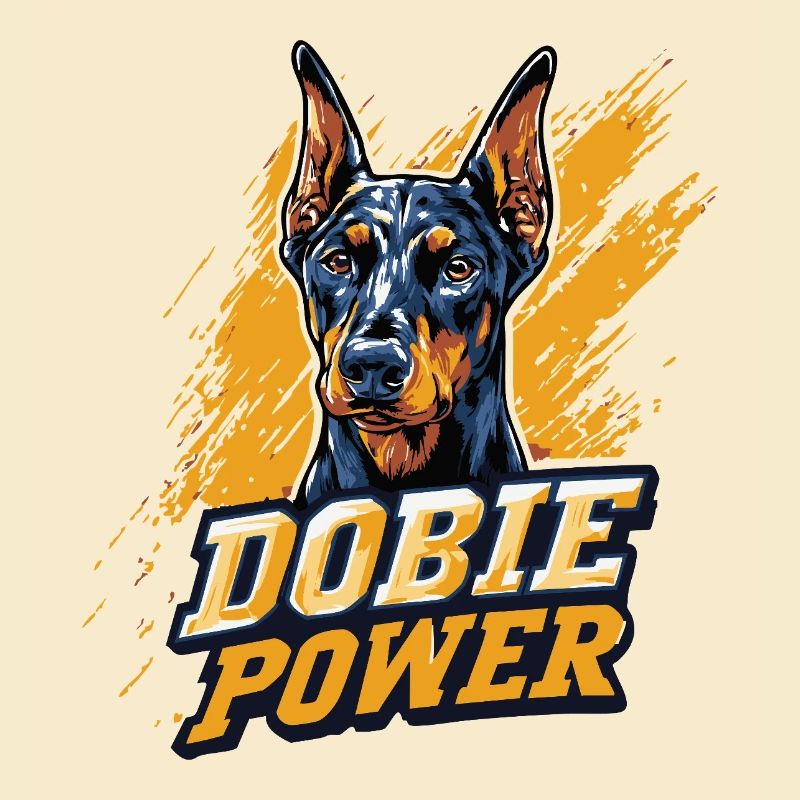 Dobermann Kopf Dobie Power