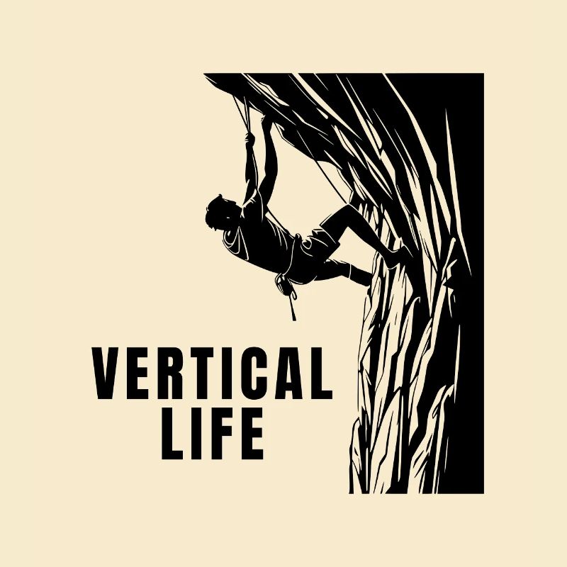 Vertical Life Kletterer Steilwand Design