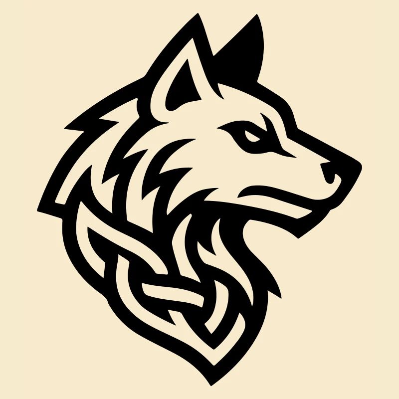 Wolf Kopf Wikinger