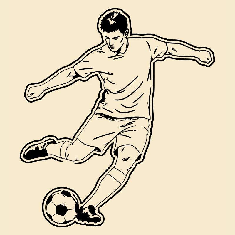 Fußball Spieler Schuss Torjäger Vektor