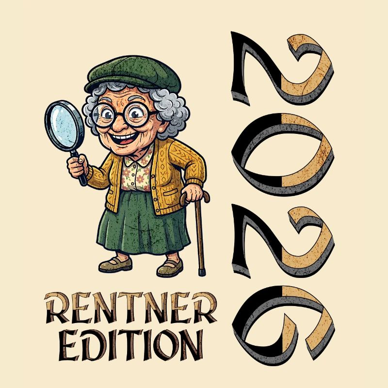 Rentner Ruhestand Design