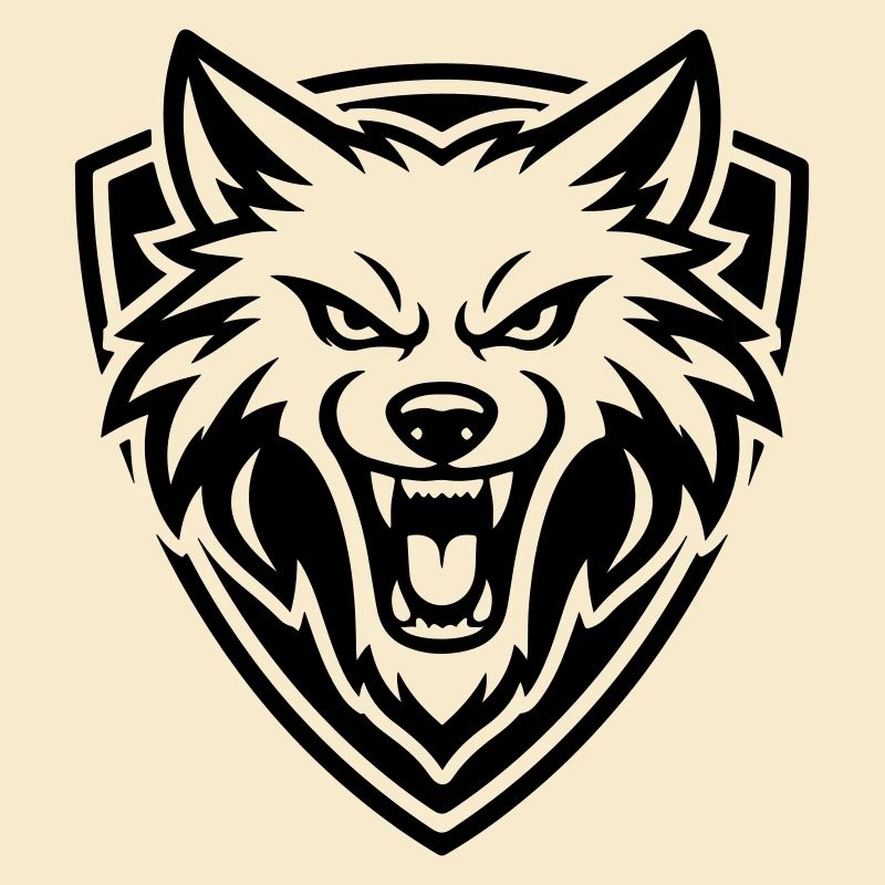 Wolf Kopf Wappen