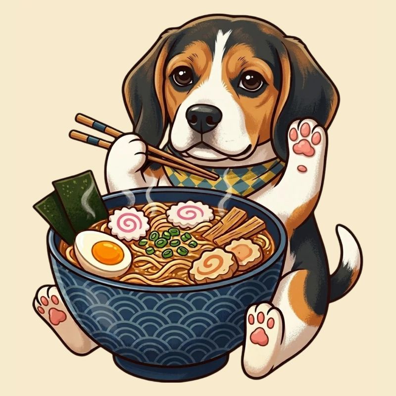 Beagle Ramen Papaws