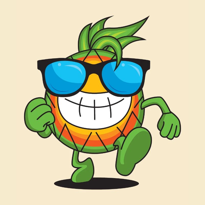 Cool Ananas mit Sonnenbrille | Sommer | Gute Laune