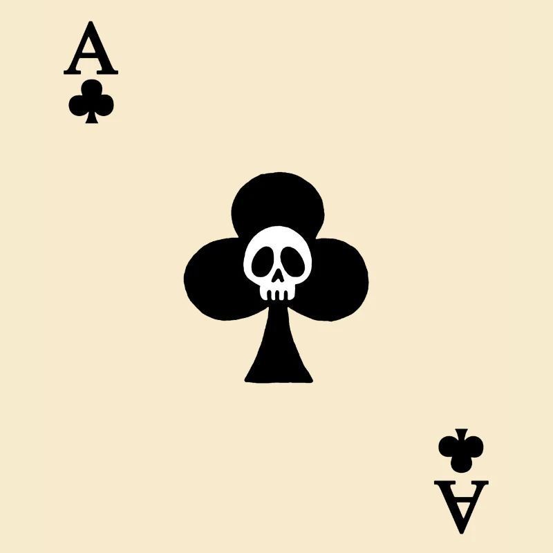 Schädel und Kreuz-Ass