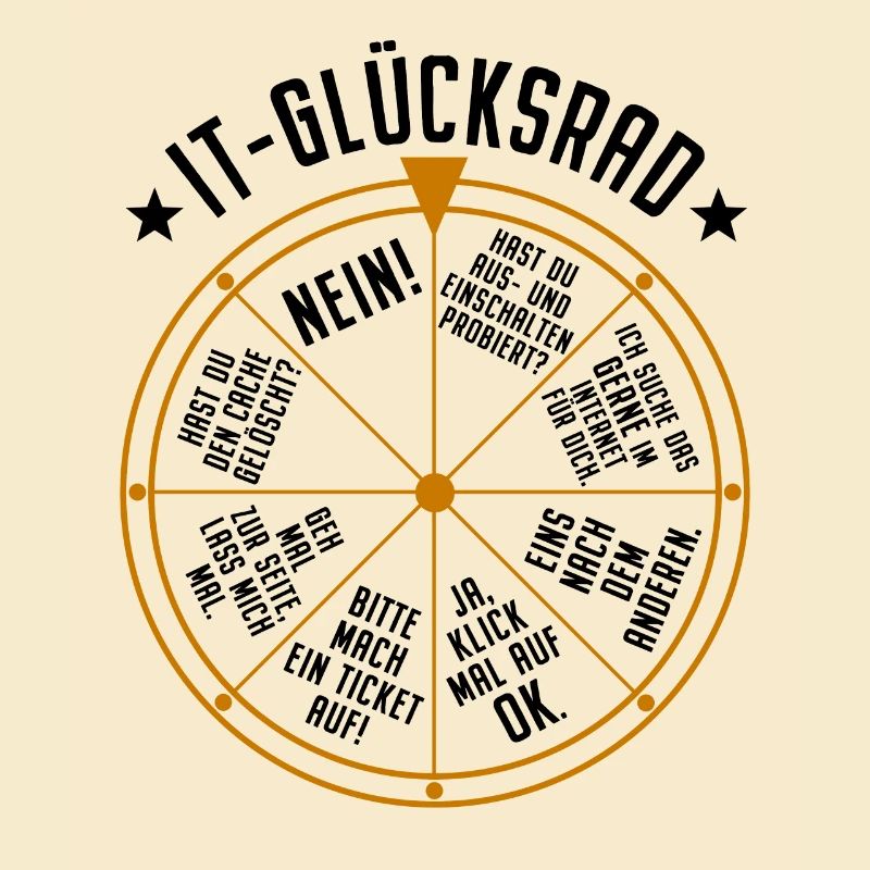 IT Support Glücksrad Service Desk IT Helpdesk Nerd