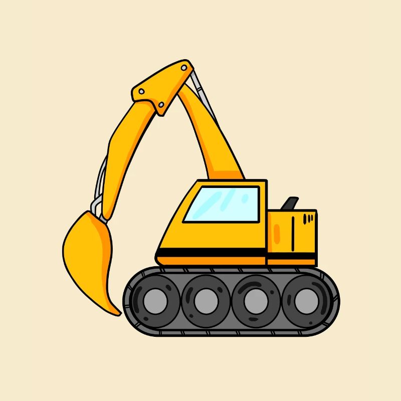 Löffelbagger Ausgräber Bagger Baumaschine