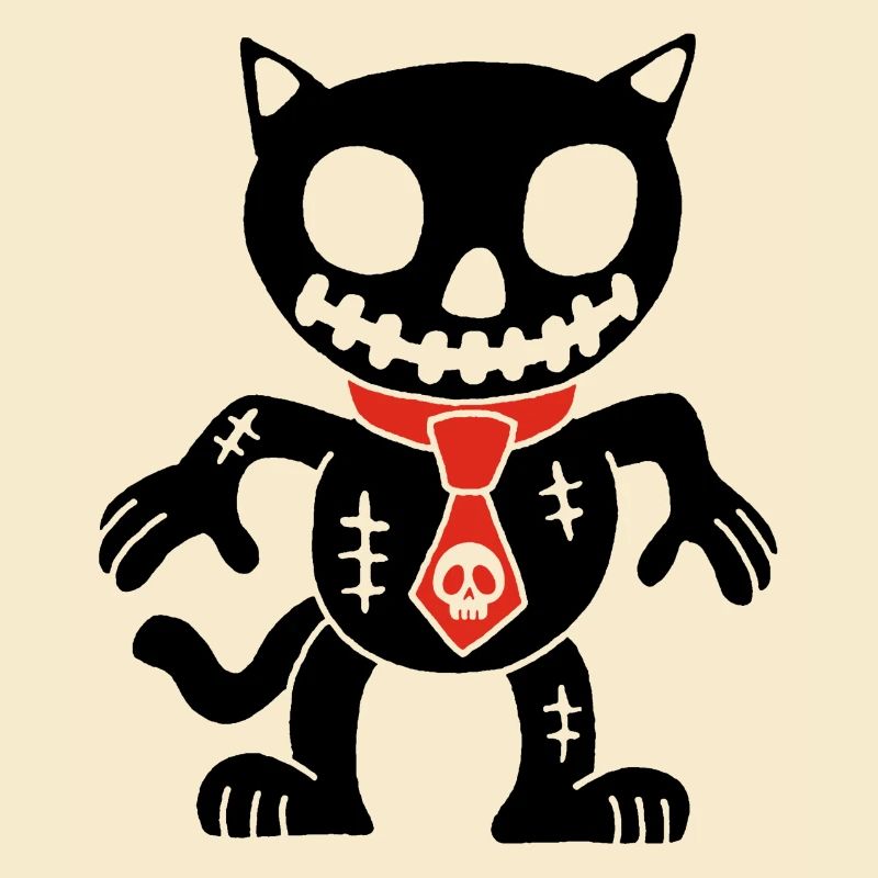 Schwarze Katze Voodoo Puppe