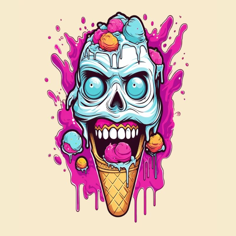 Skull Eiscreme Design