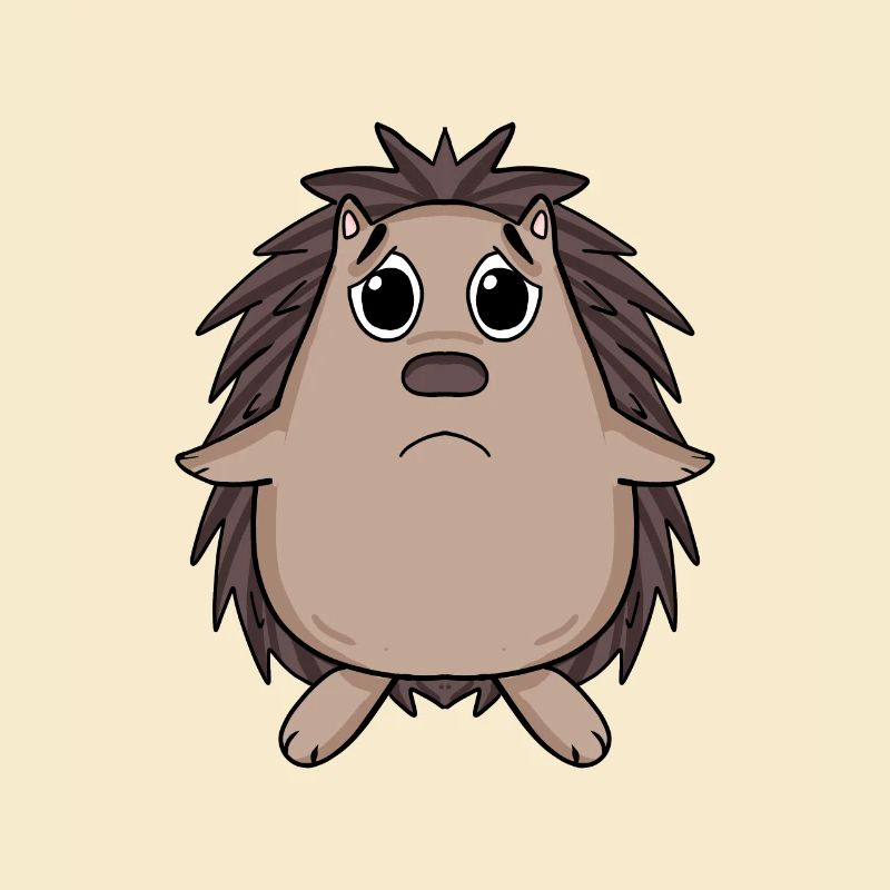 Igel Traurig - trauriger Igel