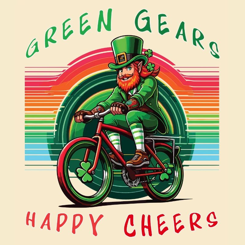 Leprechaun Cycling Conception de la Saint-Patrick