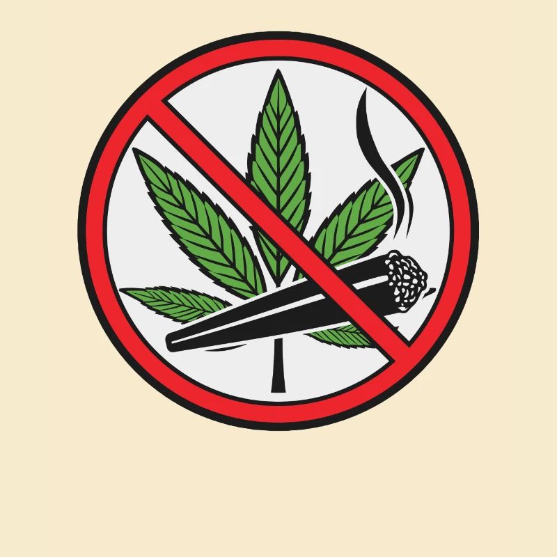 Panneau de prohibition cannabis marijuana