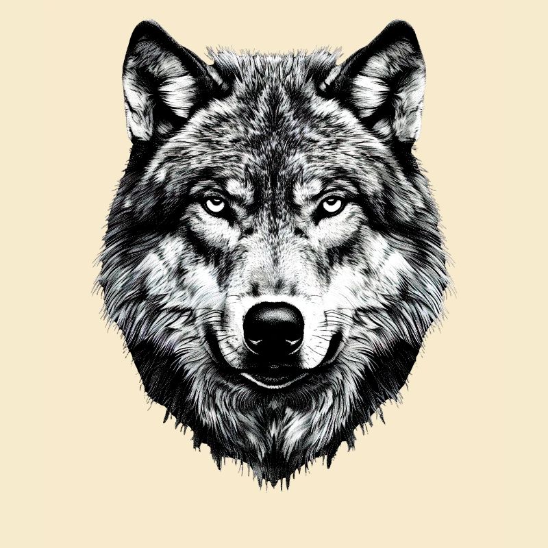 Loup Motif Loups Wolf Pack Gris Wolfhound Wolf