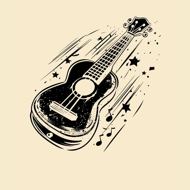 Ukulele Zeichnung