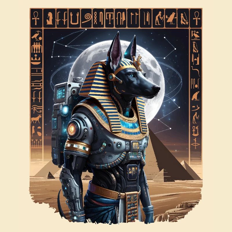 Ancien Anubis Astronaute Sci-Fi Design