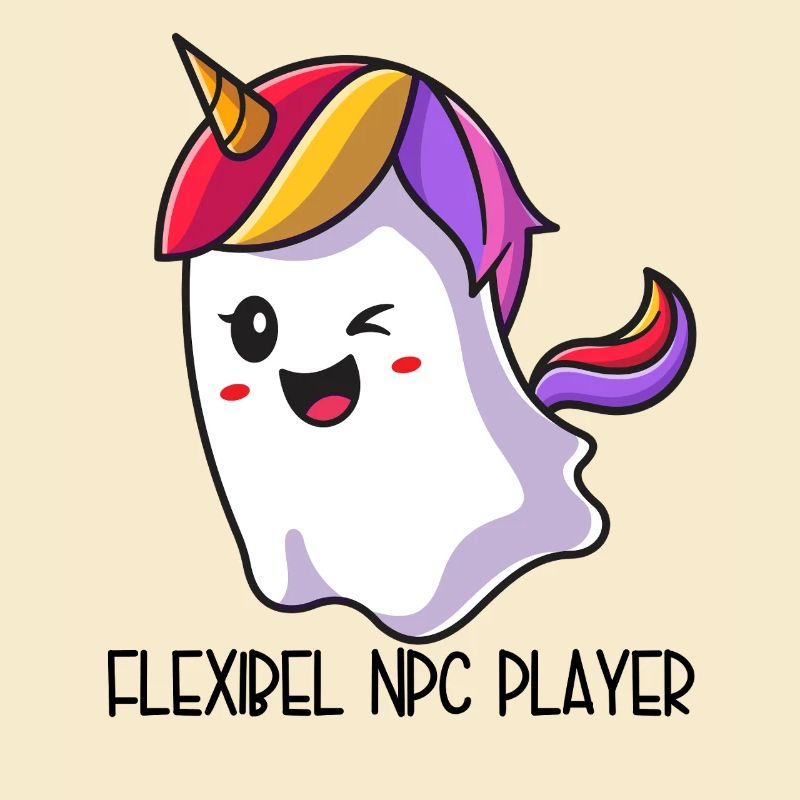 Flexible NPC Player – Bunter Einhorn Geist