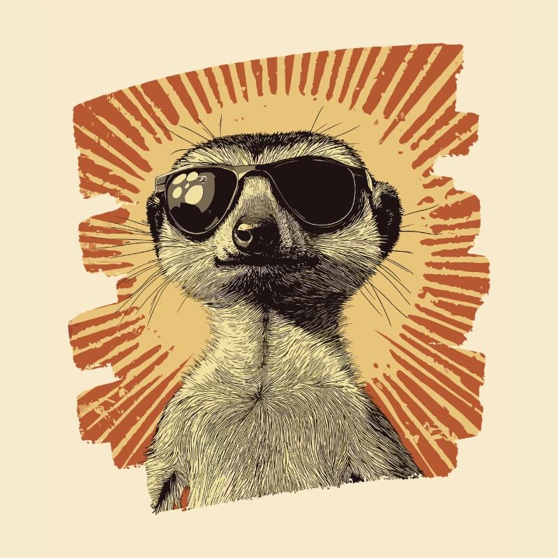 Erdmännchen Retro